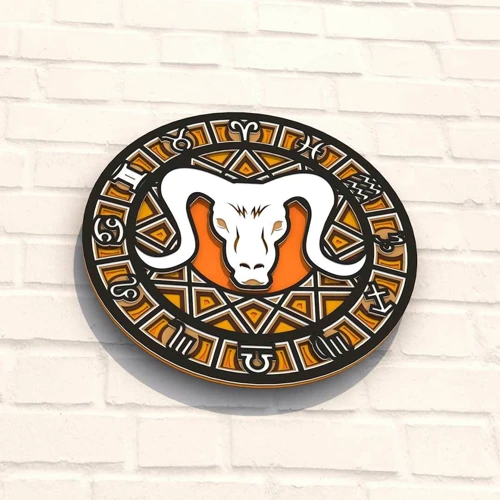 Дерев'яна картина-розмальовка Wortex Woods Знак зодіаку Овен 35x35 (3DP61002)