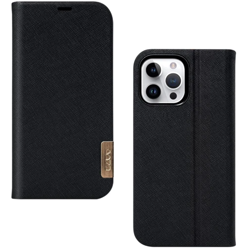 Чохол для iPhone LAUT PRESTIGE FOLIO MagSafe Black (L_IP23D_PF_BK) для iPhone 15 Pro Max