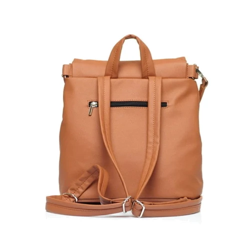 Женский рюкзак Sambag Loft QSH коричневый (22011027): Фактура Матовая, Стеганая, Гладкая