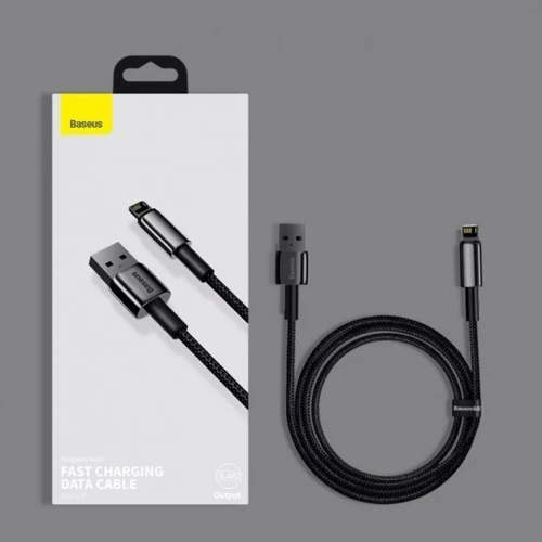 Кабель Baseus USB Cable to Lightning Tungsten 2.4A 1m Black (CALWJ-01) фото 8