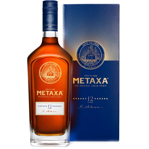 Бренді Metaxa 12 Stars, 0.7л 40%, у подарунковій упаковці (BDA1BR-YFK070-012)