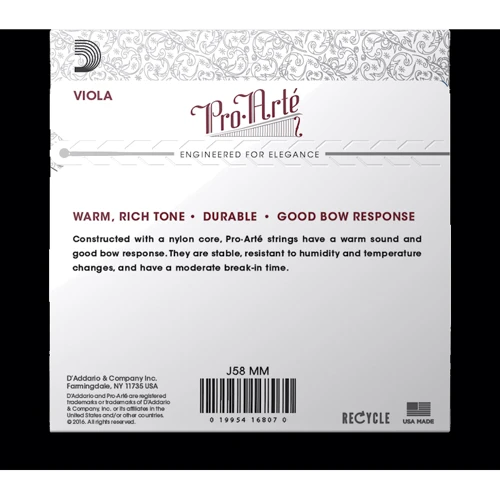 Струни для альта D’Addario Pro-Arte VIOLA STRING SET Medium Scale Medium Tension