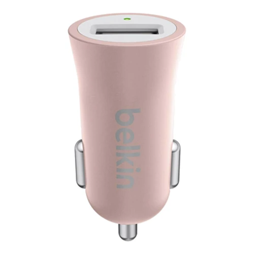 Зарядное устройство Belkin USB Car Charger Mixit Premium Metallic 2.4A Pink (F8M730btC00): Кабель в комплекте отсутствует