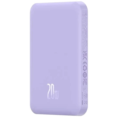 Внешний аккумулятор Baseus Power Bank 5000mAh Magnetic Wireless 20W Purple (P10022107513-00): Кабели/переходники для смартфонов в комплекте USB Type-C