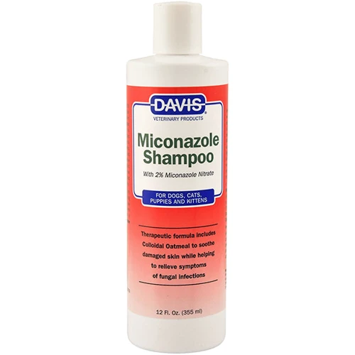 Шампунь с 2% нитратом миконазола Davis Miconazole Shampoo для собак и котов с заболеваниями кожи 0.355 л