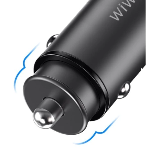 Зарядное устройство WIWU Car Charger 2xUSB-C PC400 40W Black: Количество USB-портов 2