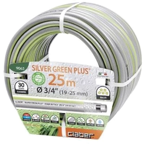 Шланг садовий CLABER Elegant Plus 3/4" 25 м Silver (91280000)