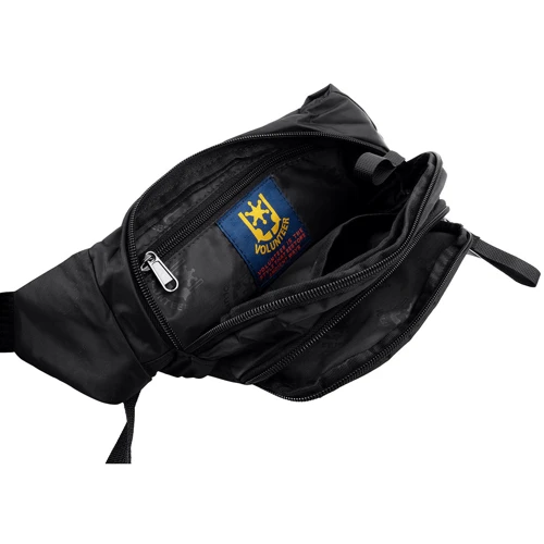 Мужская поясная сумка Volunteer черная (VT-1713-19-black): Материал Текстиль