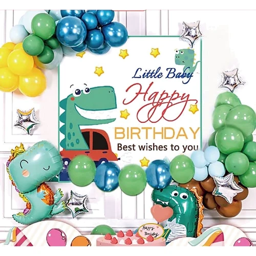 Украшение помещений Фотозона из воздушных шаров T-8612 Happy birthday Little Baby
