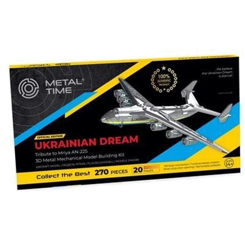 Коллекционная модель-конструктор Metal Time Ukrainian Dream Official Edition механический самолет Мечта АН-225 (MT001) фото 9