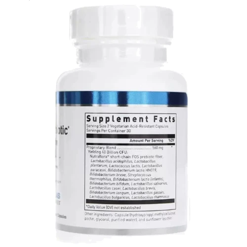Douglas Laboratories Multi-Probiotic 40 Billion Поддержка кишечной флоры 60 вегетарианских кислоустойчивых капсул: Тип Пробиотики