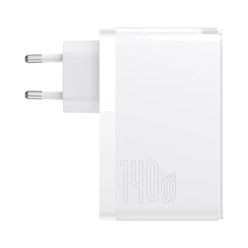 Зарядное устройство Baseus Wall Charger GaN5 Pro 2xUSB-C+USB 140W with USB-C Cable White (CCGP100202): Особенности Быстрая зарядка, USB-C