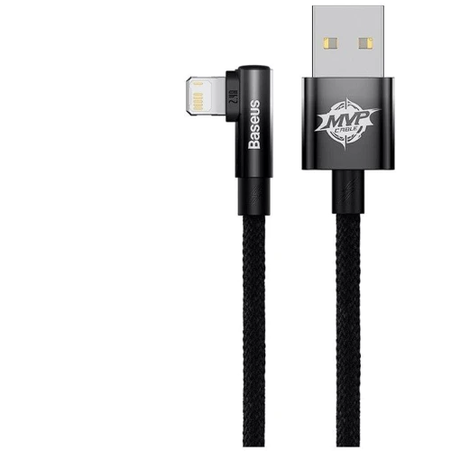 Кабель Baseus USB Cable to Lightning MVP 2 Elbow-shaped 2.4A 1m Black (CAVP000001): Тип USB Cable - Lightning