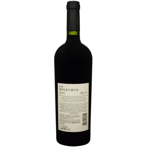 Вино Los Helechos Malbec Reserva 2019 червоне сухе 0.75 л (FSH_7790314072314): Країна виробник Аргентина