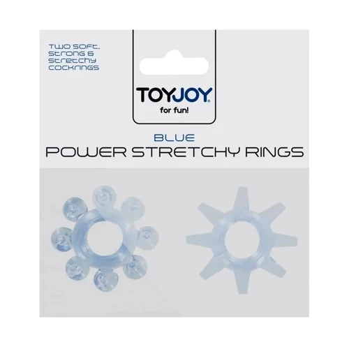 Набір із 2 шт кілець на пеніс Power stretchy Rings Blue, 3006009938: Виробник Toy Joy