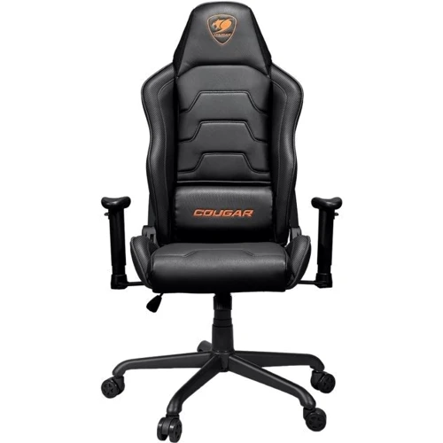 Кресло геймерское Cougar Дышащая экокожа Стальной каркас Черный (Armor AIR (Black))