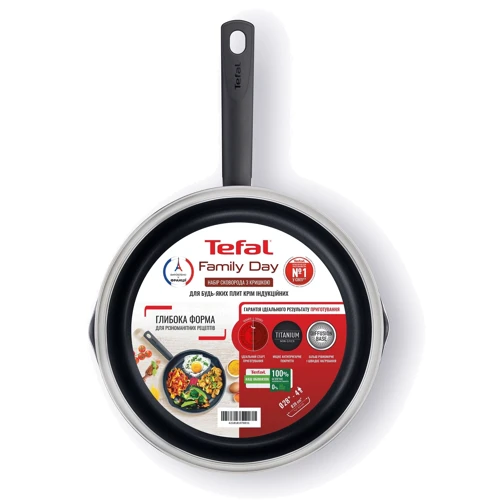 Сковорода Tefal Family Day 28 см (B5660653UA): Диаметр, см 28
