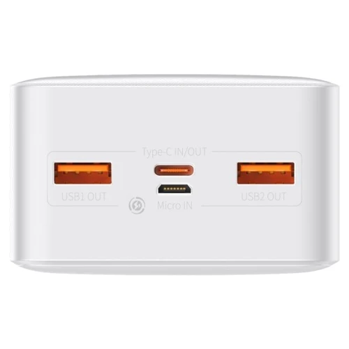 Зовнішній акумулятор Baseus Power Bank 30000mAh Bipow Display 20W White (PPDML-N02/PPBD050402): Особливості З дисплеєм, індикатор заряду