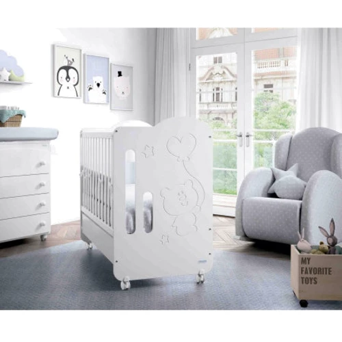 Ліжечко дитяче Micuna Globito White 120х60 см біле (GLOBITO WHITE): Матеріал дерево
