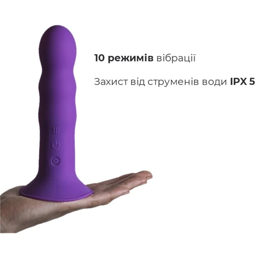 Двухслойный дилдо с вибрацией Adrien Lastic Hitsens 3 Purple
