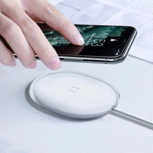 Зарядний пристрій Baseus Wireless Charger Jelly 15W White (WXGD-02) фото 5