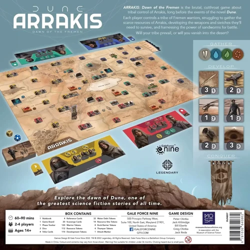 Настільна гра Gale Force Nine Dune - Arrakis: Dawn of the Fremen EN Англійською мовою: Вид стратегические