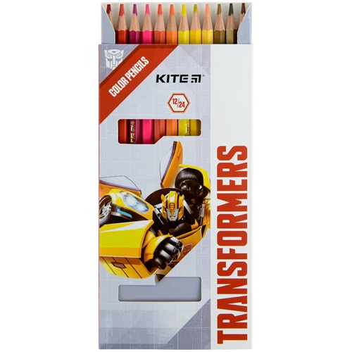 Олівці кольорові Kite Transformers 24 кольори двосторонні (TF22-054): Стать Мальчик