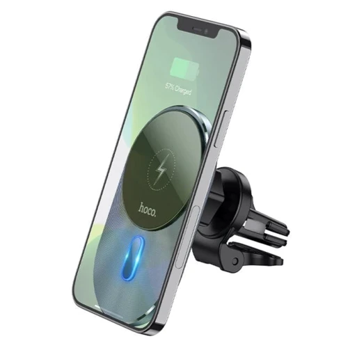 Держатель Hoco Car Holder Air Vent MagSafe 18W CA91 Black for iPhone 16 I 15 I 14 I 13 I 12 series : Совместимость Apple