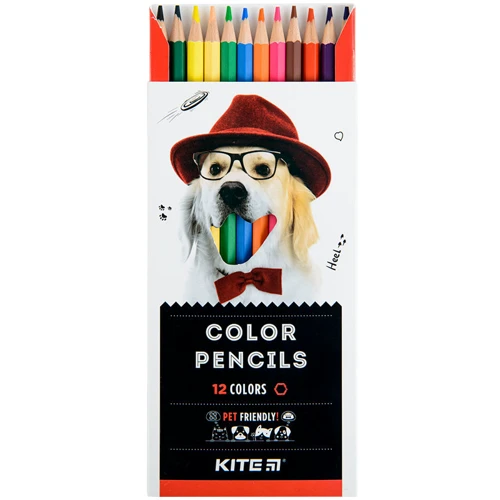 Олівці кольорові Kite Dogs 12 кольорів (K22-051-1): Ліцензія Kite Dogs