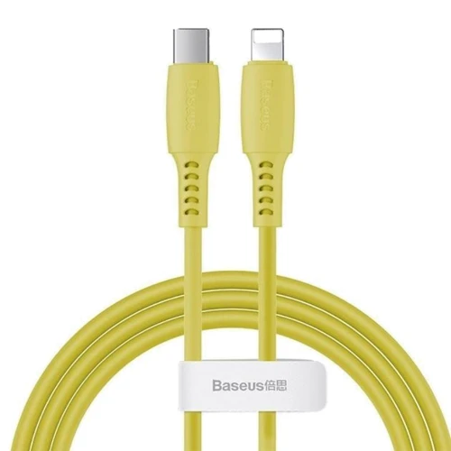 Кабель Baseus Cable USB-C to Lightning Colorful 18W 1.2m Yellow (CATLDC-0Y)