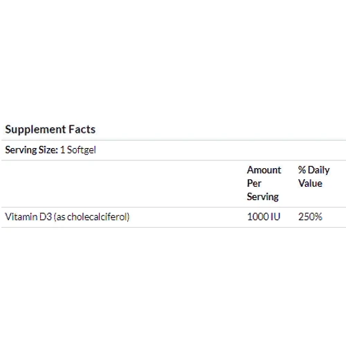 Life Extension Vitamin D3, 1000 IU, 90 Softgels (LEX-17539): Форма выпуска Капсулы