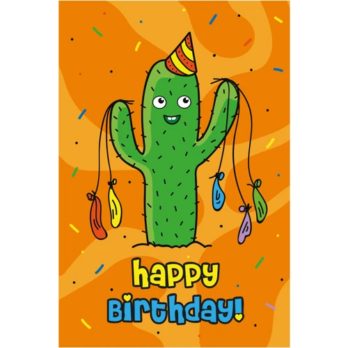 Открытка PAPAdesign "Happy birthday" - кактус