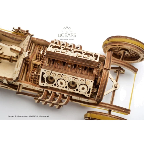 Механічний 3D пазл UGEARS "Спорткар U-9 Гран-прі" (70044) фото 15