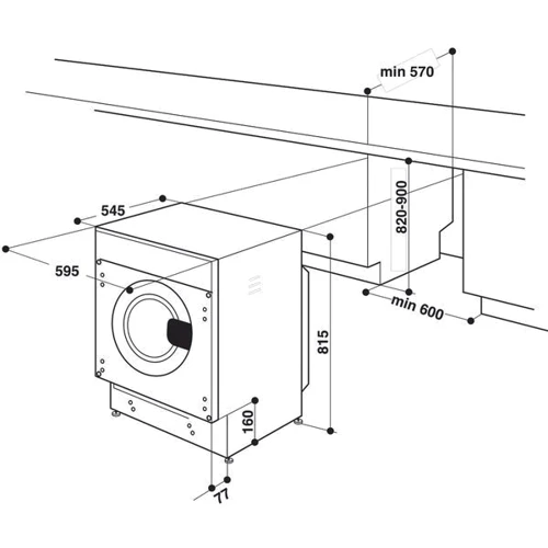 Встраиваемая стиральная машина Whirlpool WMWG71484E: Класс стирки A