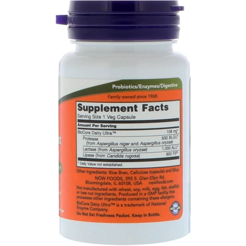 NOW Foods Dairy Digest 90 caps (Лактаза): Тип Пищеварительные ферменты