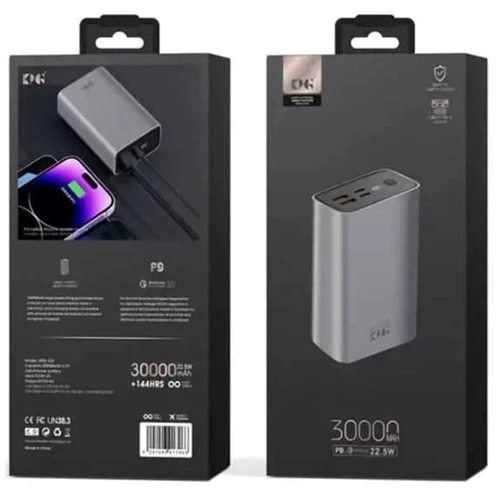 Внешний аккумулятор King Power Bank 30000mAh QC3.0 22.5W Black (KPG-312)