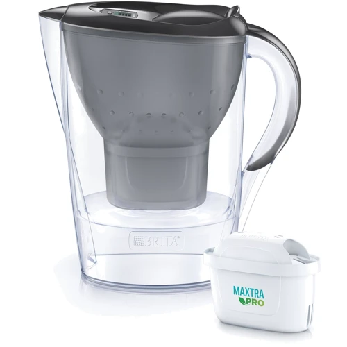 Фільтр-глечик BRITA Marella Memo MXPro 2.4 л (1.4 л очищеної води) з фільтр-картриджем 3 шт, графіт (1052796)