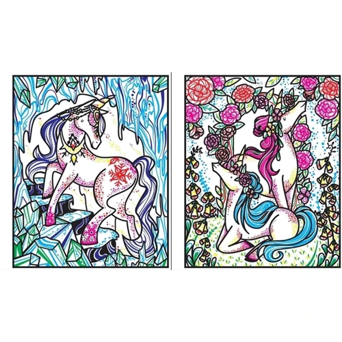 Unicorns Magic Painting Book / Раскраска Волшебные единороги: Обложка Мягкая