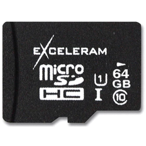 Карта памяти eXceleram 64GB microSDXC Class 10 UHS-I (MSD6410)