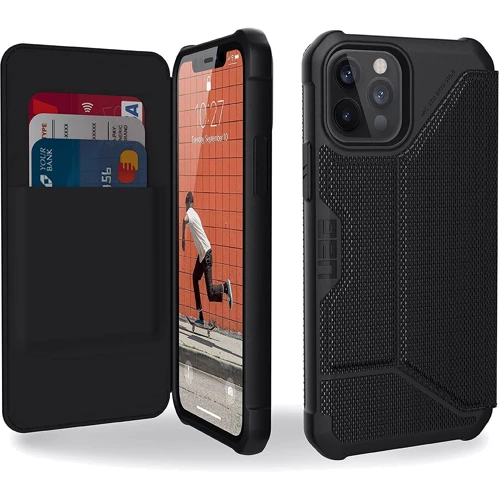 Чехол для iPhone Urban Armor Gear UAG Metropolis FIBR Black (112356113940) for iPhone 12/iPhone 12 Pro: Тип чехла чехол-книжка