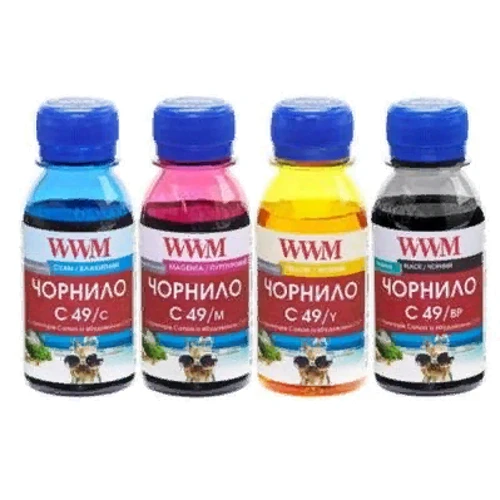 Чорнило WWM CANON GI-490 100г * 4 (BP / C / M / Y) (C49SET4-2)