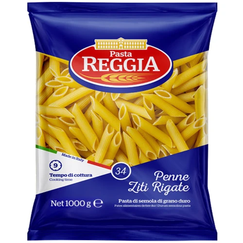 Макаронні вироби Pasta Reggia 34.Penne Ziti Rigate 1кг (8008857310343)
