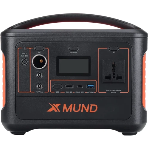 Зарядная станция XMUND XD-PS10 500Wh 153600mAh 600W Portable Power Station (XD-PS10): Выходы потребителей Автоприкуриватель, USB-C, USB-A, 220V