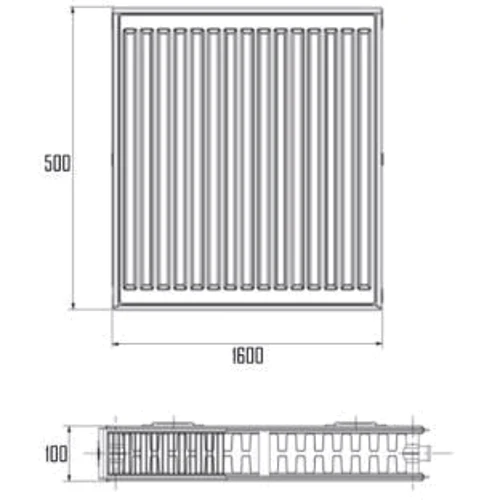 Imas 22-К 500х1600 ниж. подкл: Тип радиатора Панельный