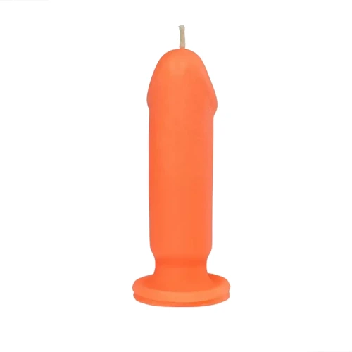 Свеча LOVE FLAME - Dildo S Orange Fluor, CPS04-ORANGE