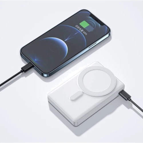 Внешний аккумулятор WIWU Power Bank 10000mAh Magnetic Wireless 15W White (JC-20): Особенности Поддержка MagSafe, быстрая зарядка, беспроводная зарядка