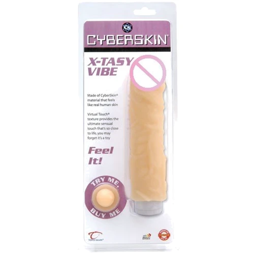 Вибратор CyberSkin® X-Tasy Vibe, 20,32х4,5 см
