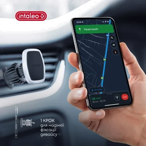 Держатель Intaleo Car Holder Magnetic Silver (CM05GG) фото 6