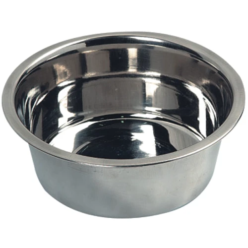 Миска для собак Flamingo Bowl Stainless Steel нержавіюча сталь 1.6 л 21 см діаметр з бортиком 14 см діаметр дна