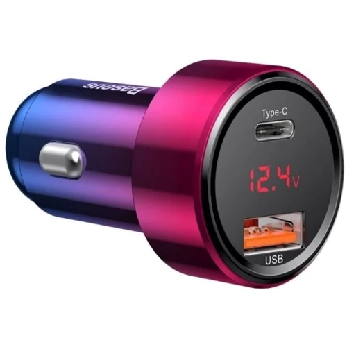 Зарядное устройство Baseus Car Charger USB+USB-C Magic 45W Red (CCMLC20C-09): Особенности Быстрая зарядка, Power Delivery (PD), USB-C